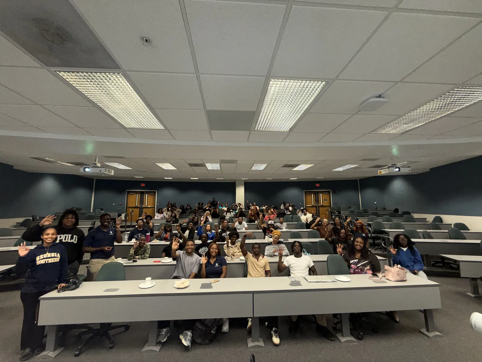 NSBE GSU members attending a general body meeting