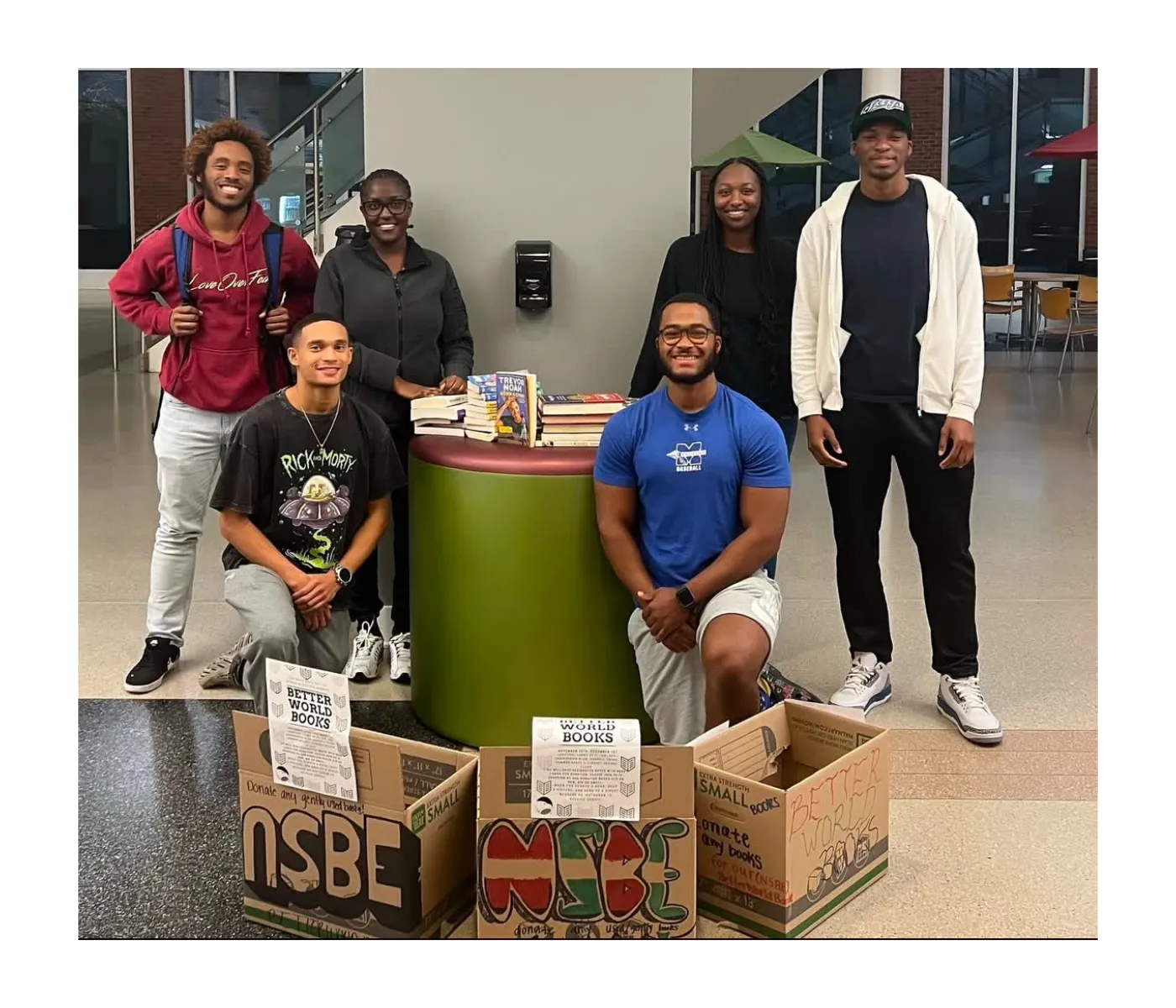 NSBE GSU members participating in the Better World Books Drive